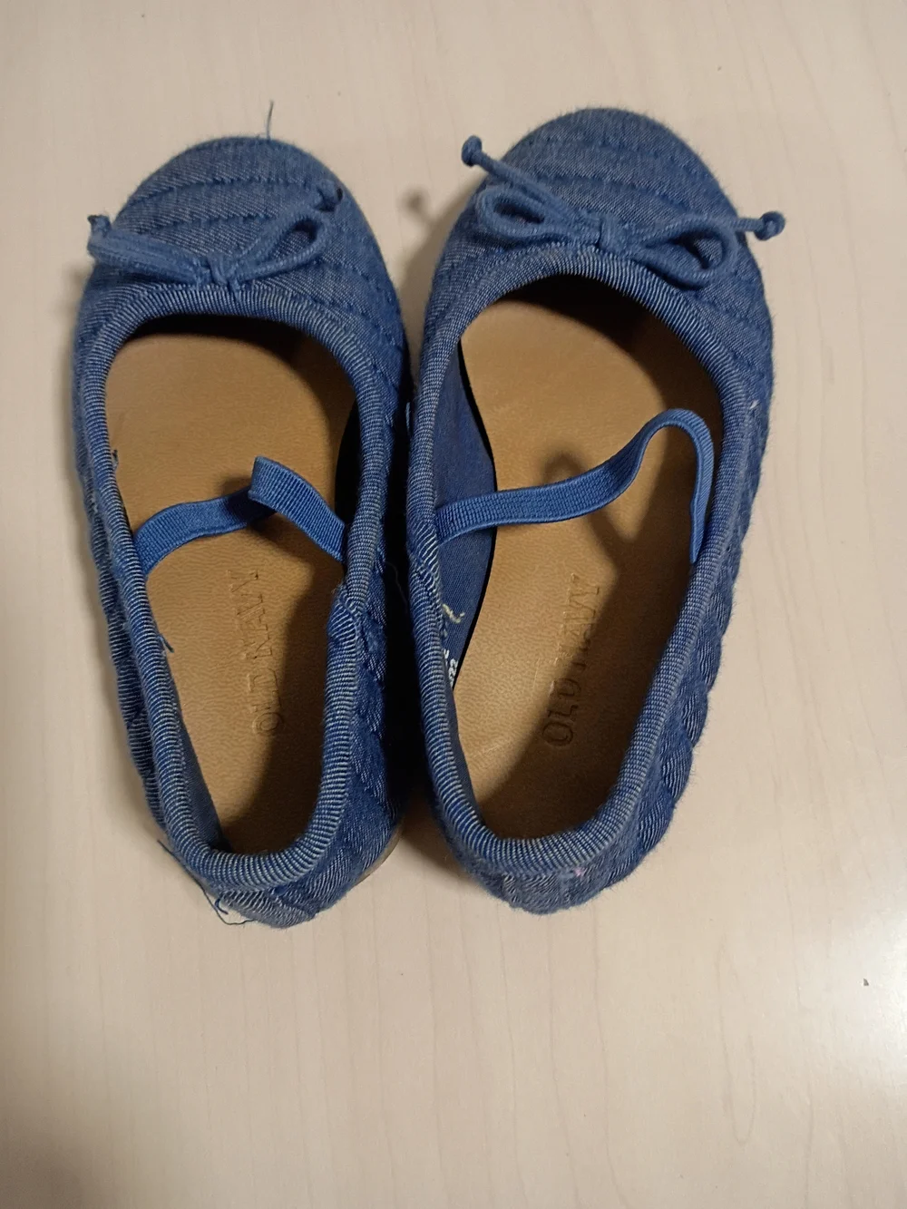 Old Navy Blue Denim-Style Mary Jane Flats for Kids Size 6
